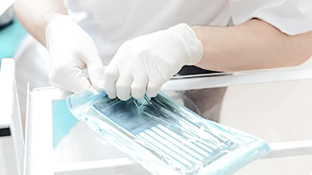 徹底した滅菌対策の様子